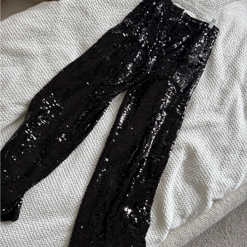 Kappa x Faith Connexion Black Sequin Track Pants - Picture 2 of 3